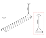 Adjustable linear LED pendant light for commercial spaces