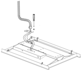 LED center basket troffer installation diagram for 20W-70W models