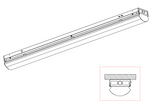 Linear LED light strip design with cross-section view