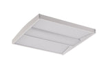 LED architectural edgelit troffer light fixture for commercial spaces