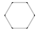 Blank hexagon outline for LED lighting design