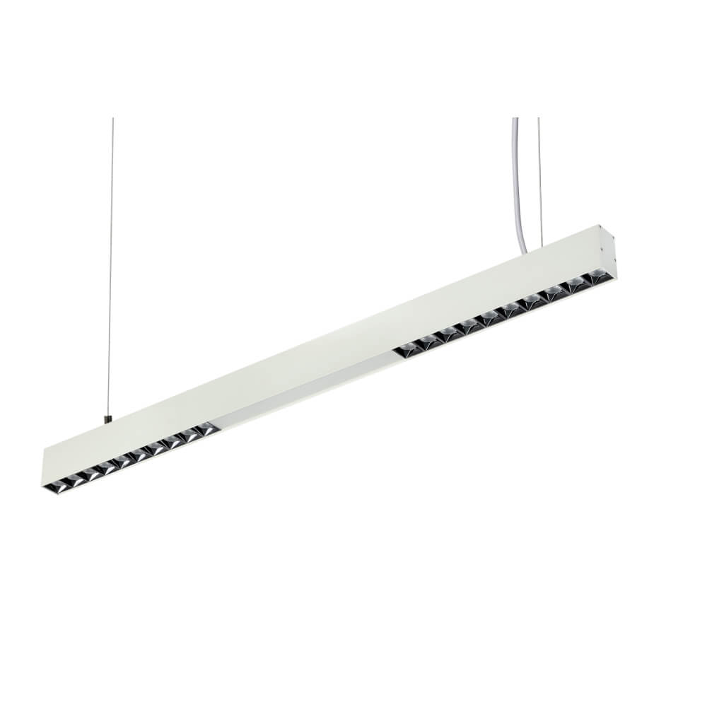 1'x4' Halcon Lighting LED Pendant Light P2001B with Direct/Indirect Illumination for Commercial Spaces