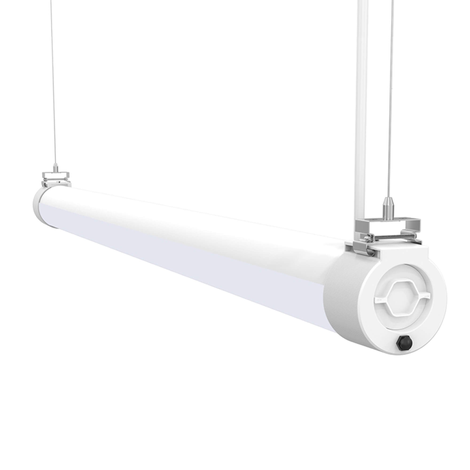 Halcon Lighting Vapor Tight LED light IP65 rated, suitable for harsh environments like industrial spaces, woodshops, and cold storage facilities.